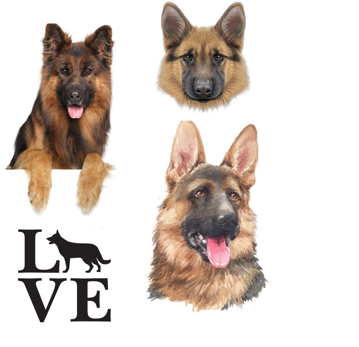 Kaz Creations German Shepherd Alsatian - Iron On Transfer Sheet German Shepherd Alsatian Collection (German Shepherd Alsatian - Iron On Transfer Sheet)