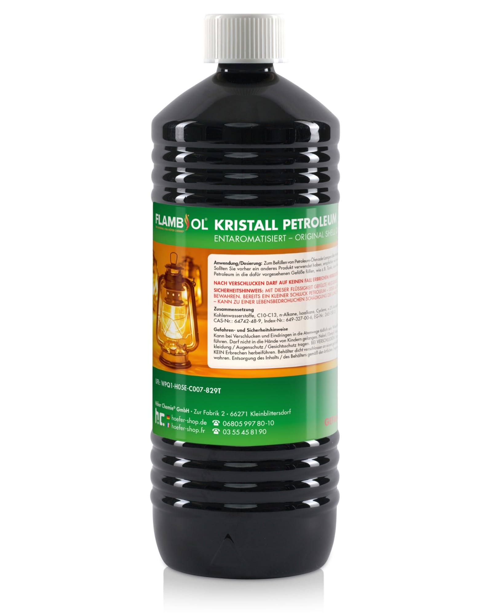 Höfer Chemie FLAMBIOL Petroleum Heizöl – Entaromatisierte Qualität – 1 L