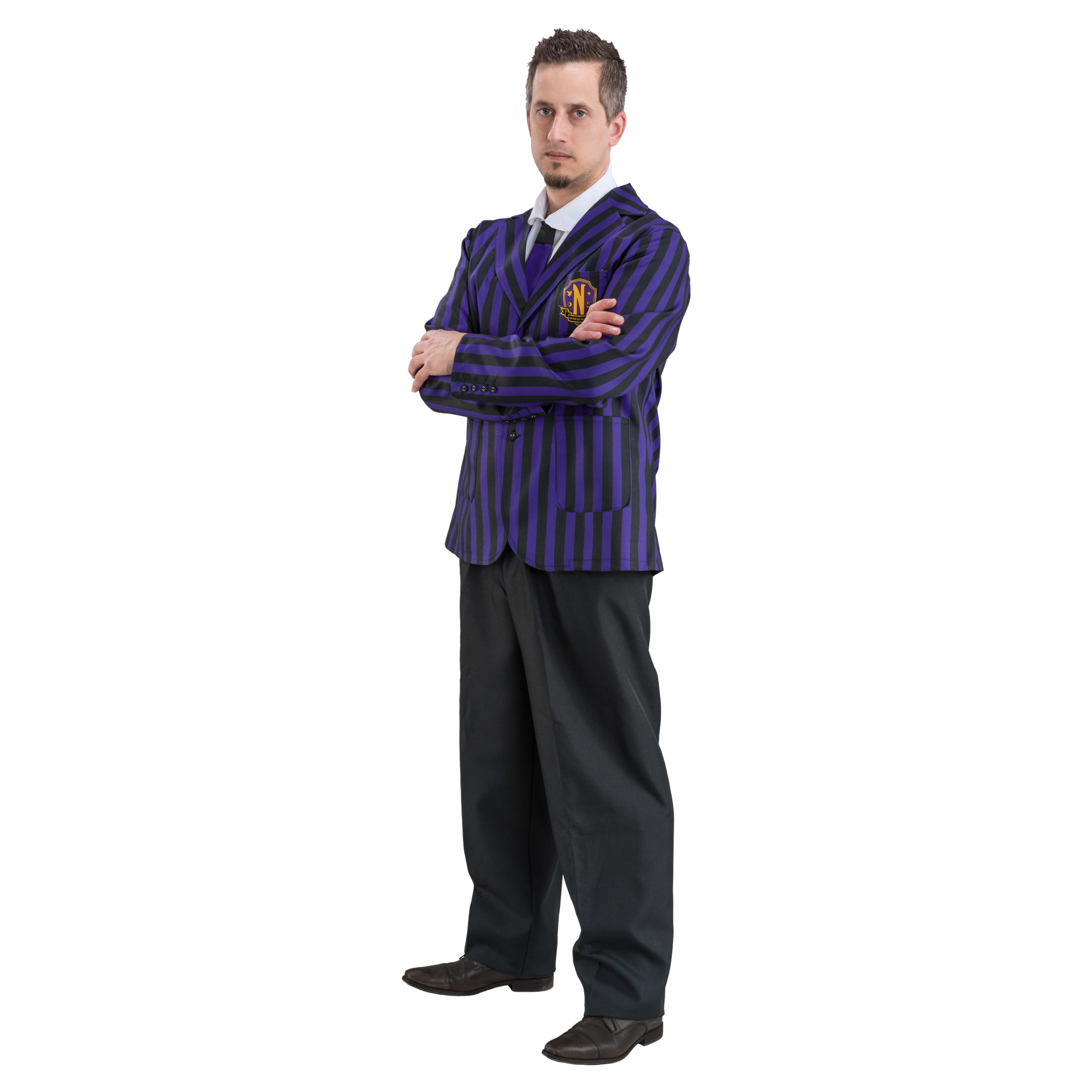 Chaks - Xavier Thorpe Schuluniform Herren, offizielles Wednesday Kostüm, 3-teiliges Outfit für Halloween & Karneval
