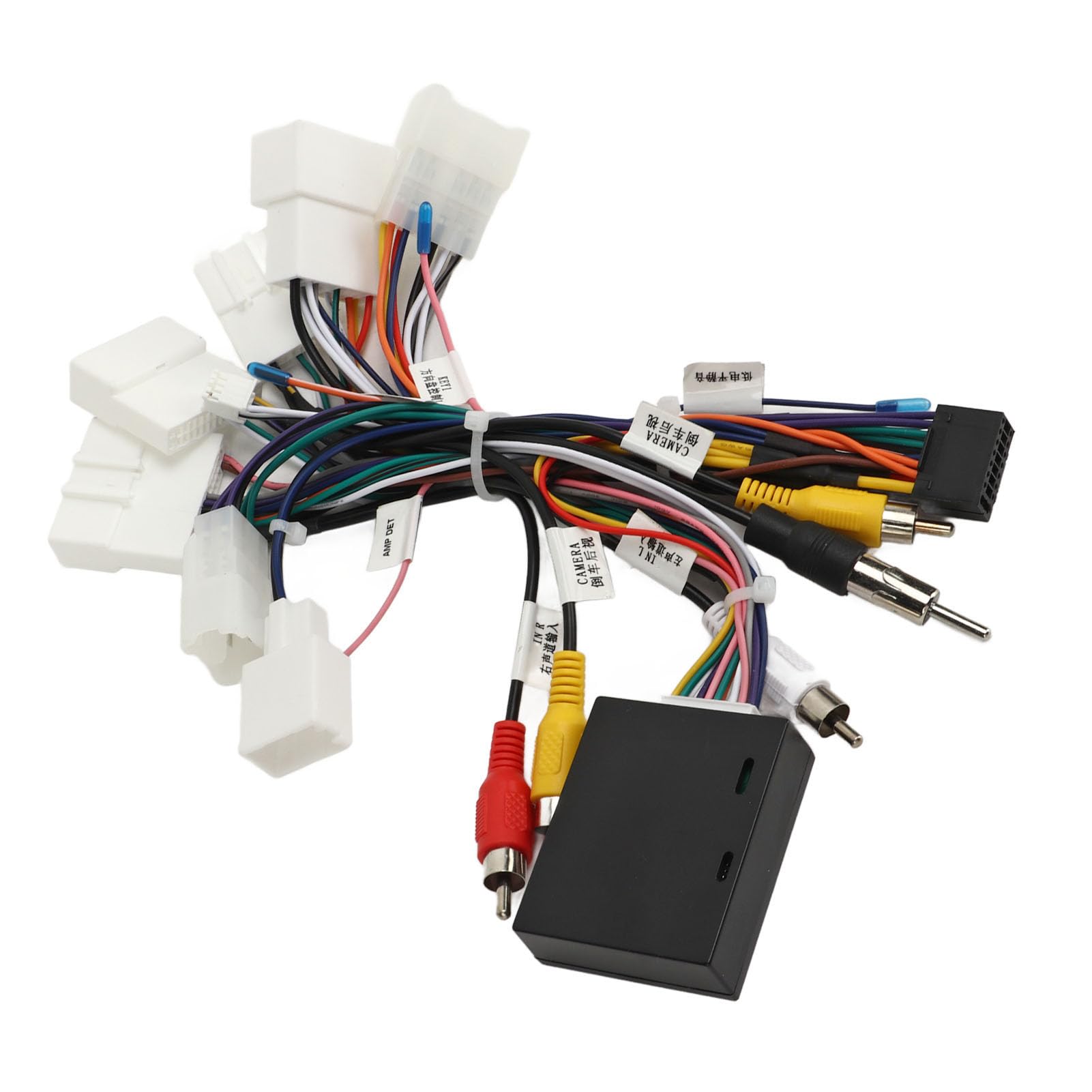 16 Pin -Radio -Kabelbaum, Auto Stereo Radio Kabelbaum mit USB Canbus Decoder Adapter für Verstärker SWC, Vollständige Funktionsunterstützung, Modellspezifische Anpassung, Stecker und