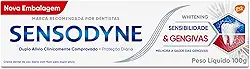 Sensodyne NOVO Creme Dental para Sensibilidade e Gengivas Whitening com Flúor, Clareamento Dental, 100g