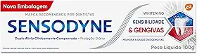 Sensodyne NOVO Creme Dental para Sensibilidade e Gengivas Whitening com Flúor, Clareamento Dental, 100g