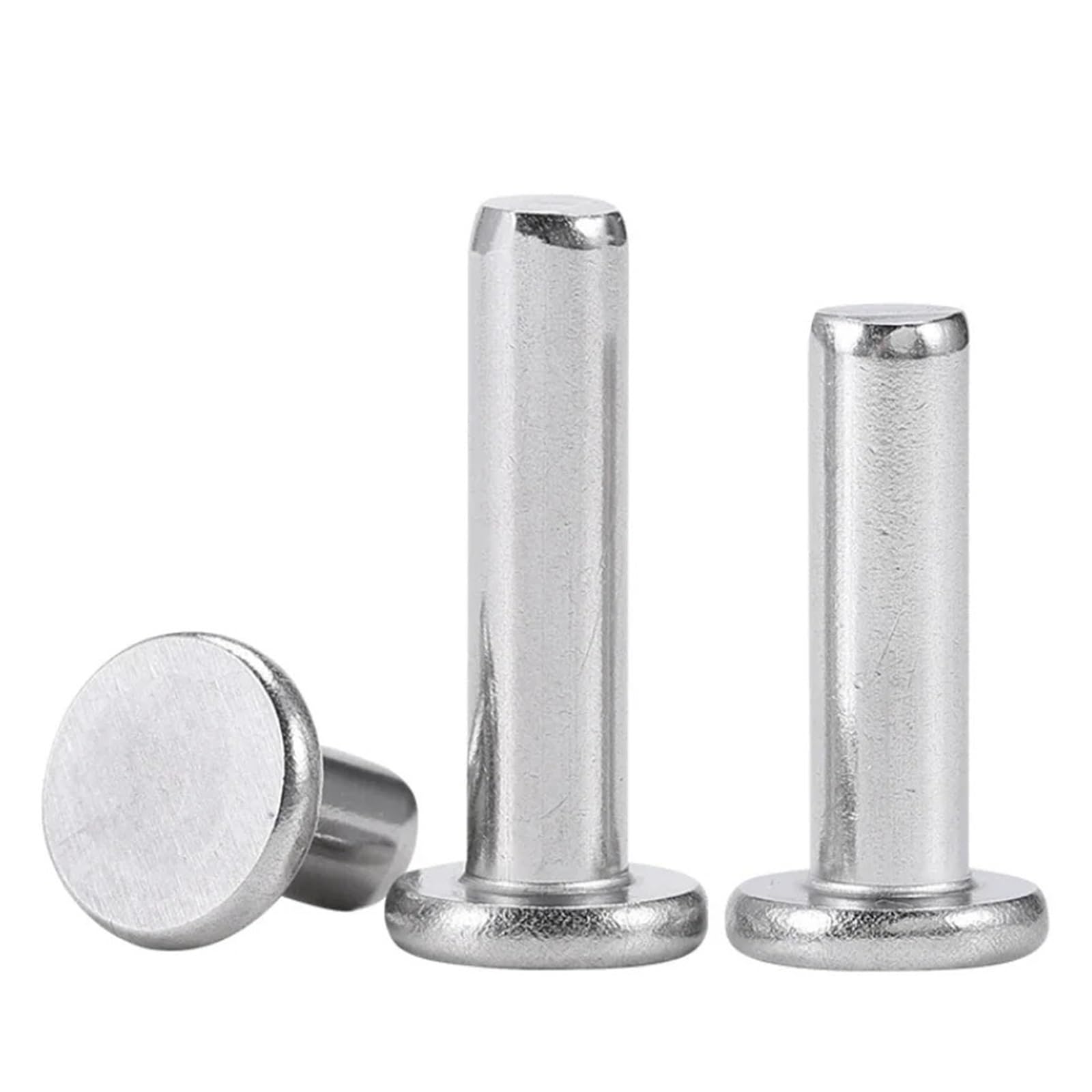 Meyingou 35Mm Aluminum Solid Rivet, Flat Round Head Solid Hand Drive Knockout Aluminium Rivets Multiple Sizes Pack Of 305(,M4-30Pcs)