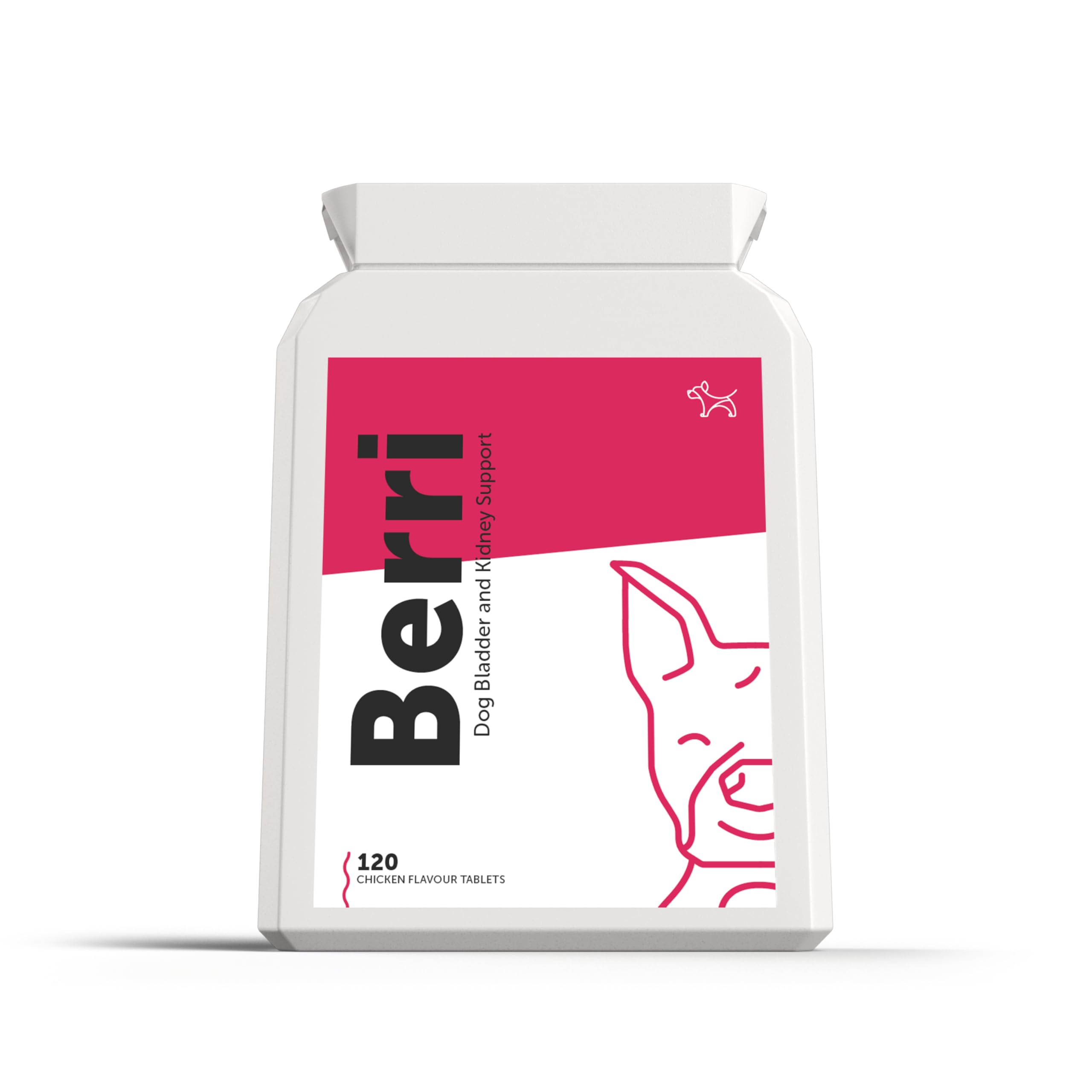 Berri - Advanced Bladder & Kidney Support for Dogs | Supplement with Cranberry, Marshmallow Root, D-Mannose, Liquorice, Astragalus Root, Nettle Seed | UK Made | 120 Tablets