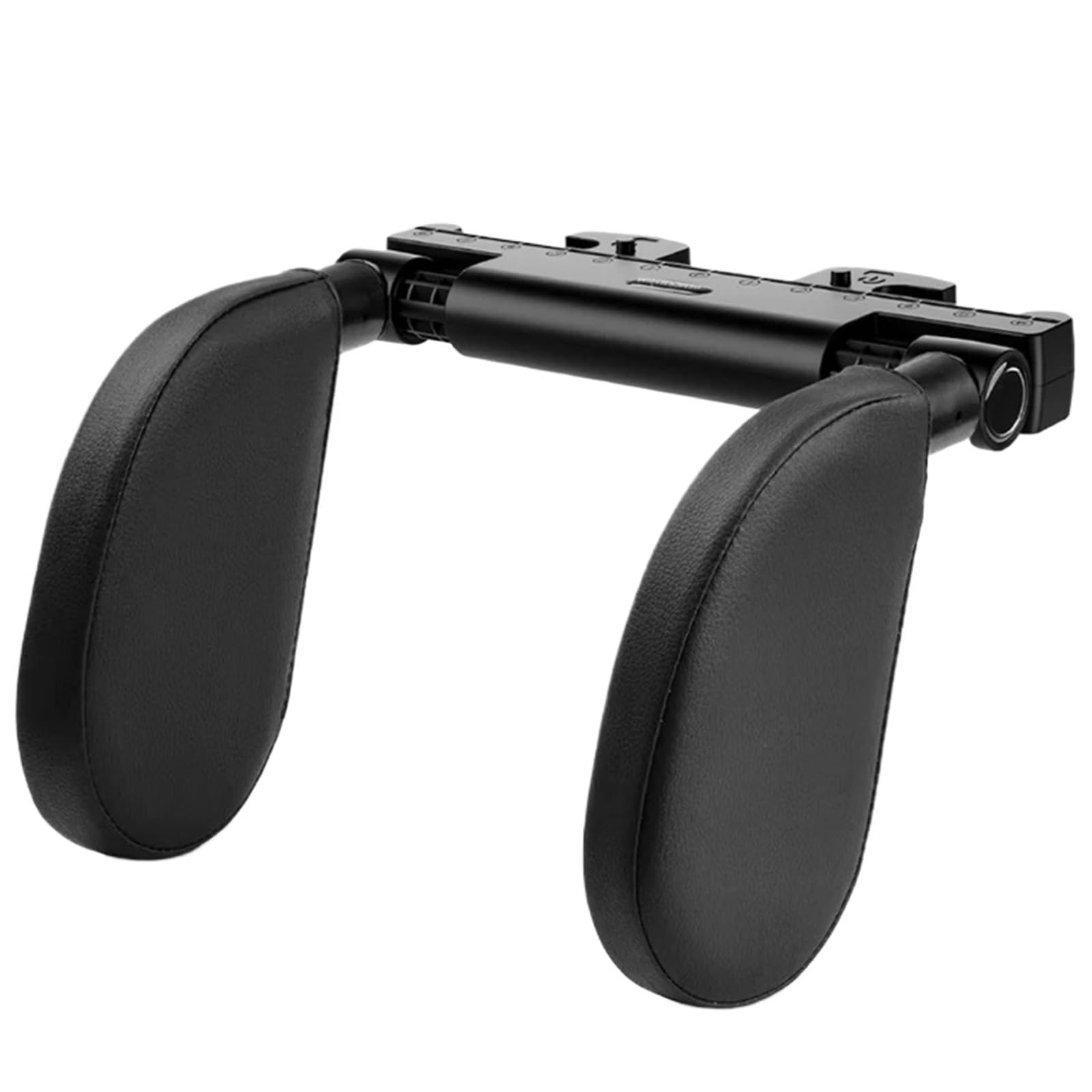 POAWUDJA Car Pillow Car Seat Headrest Adjustable Side Head Support Telescopic On Cervical Spine Removable Cover(Black)