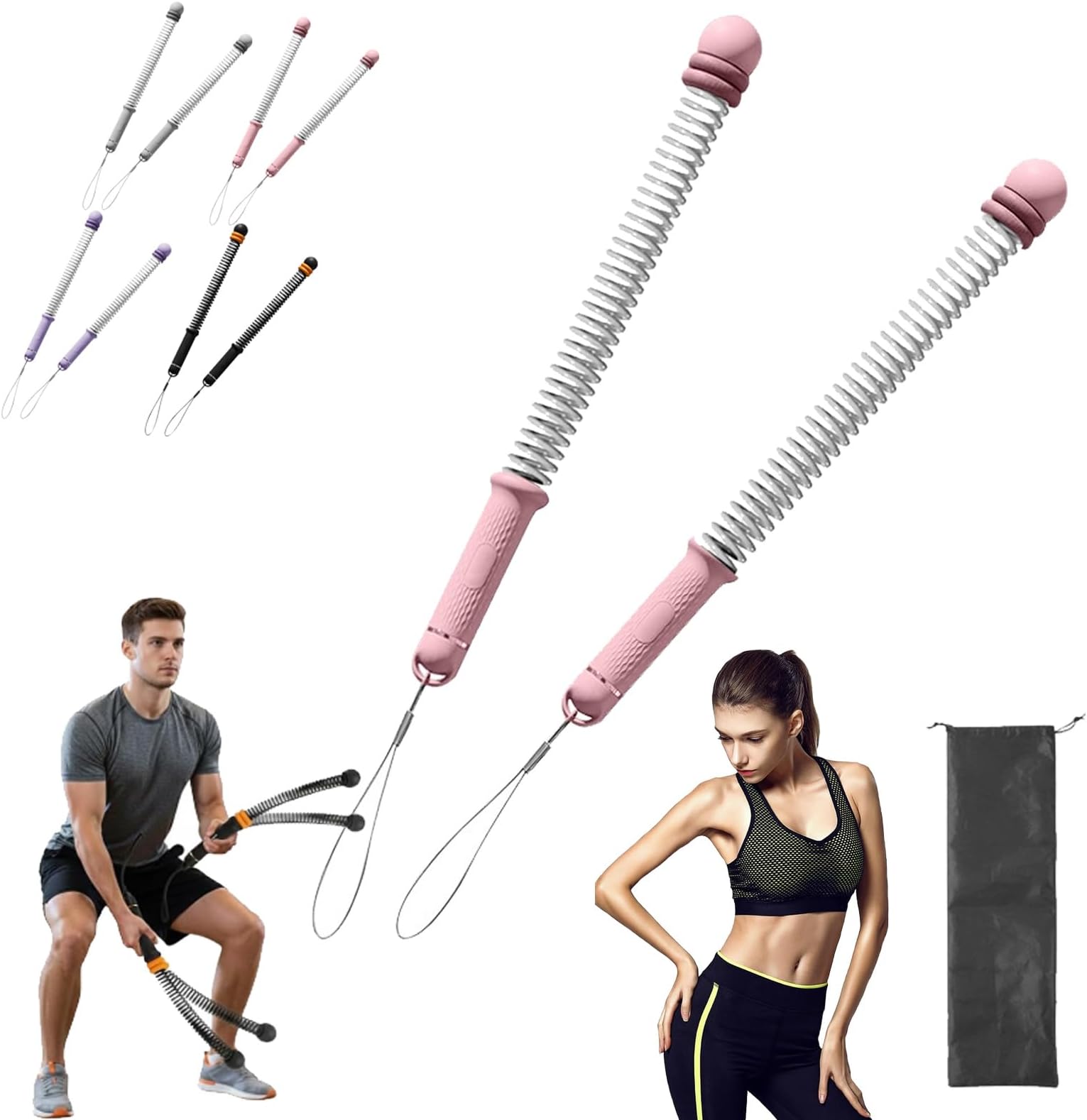 Adjustable Ropeless Battle Ropes, Cordless Weighted Battle Rope Trainer With 3-Level Adjustable Weights, Portable Heavy Duty Fitness Rope For Home Gym Strength Cardio Hiit Workout