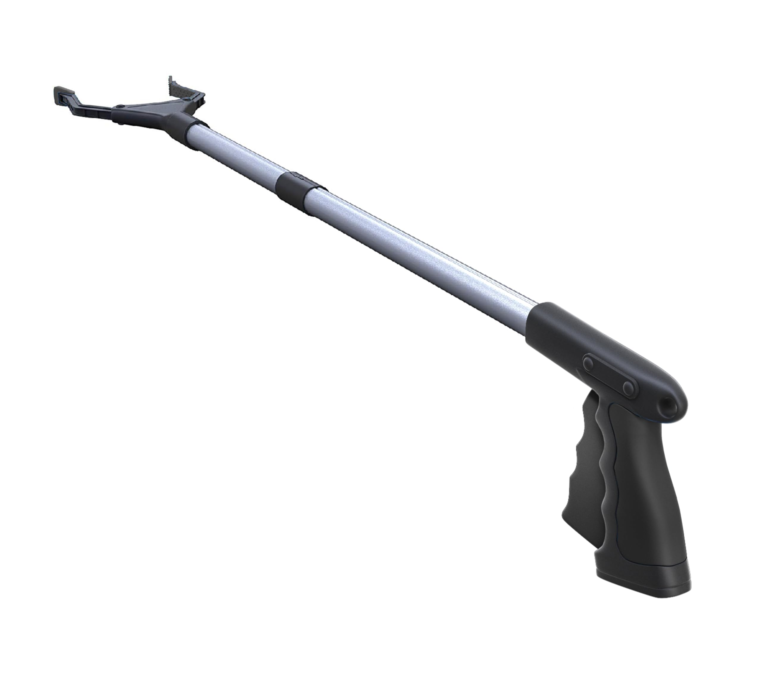 2024 Upgrade PowerGrip T9, Grabber Reacher Tool, Wide Jaw, Foldable, Steel Cable, with 96 Grip Points for Firm Grip, 32" with Magnet (Black, 32 Inch)