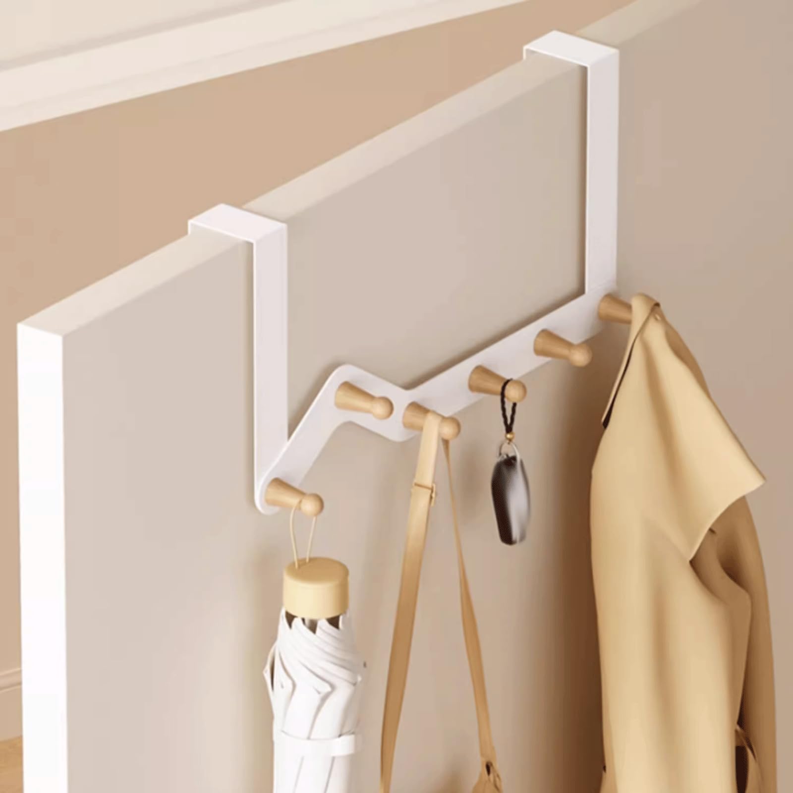 Cappotti appesi Cappelli Borse Appendiabiti Mudroom Porta del bagno Indietro Appendiabiti Appendiabiti montato su porta per cappotto Cappello Asciugamano Borsa Accappatoi