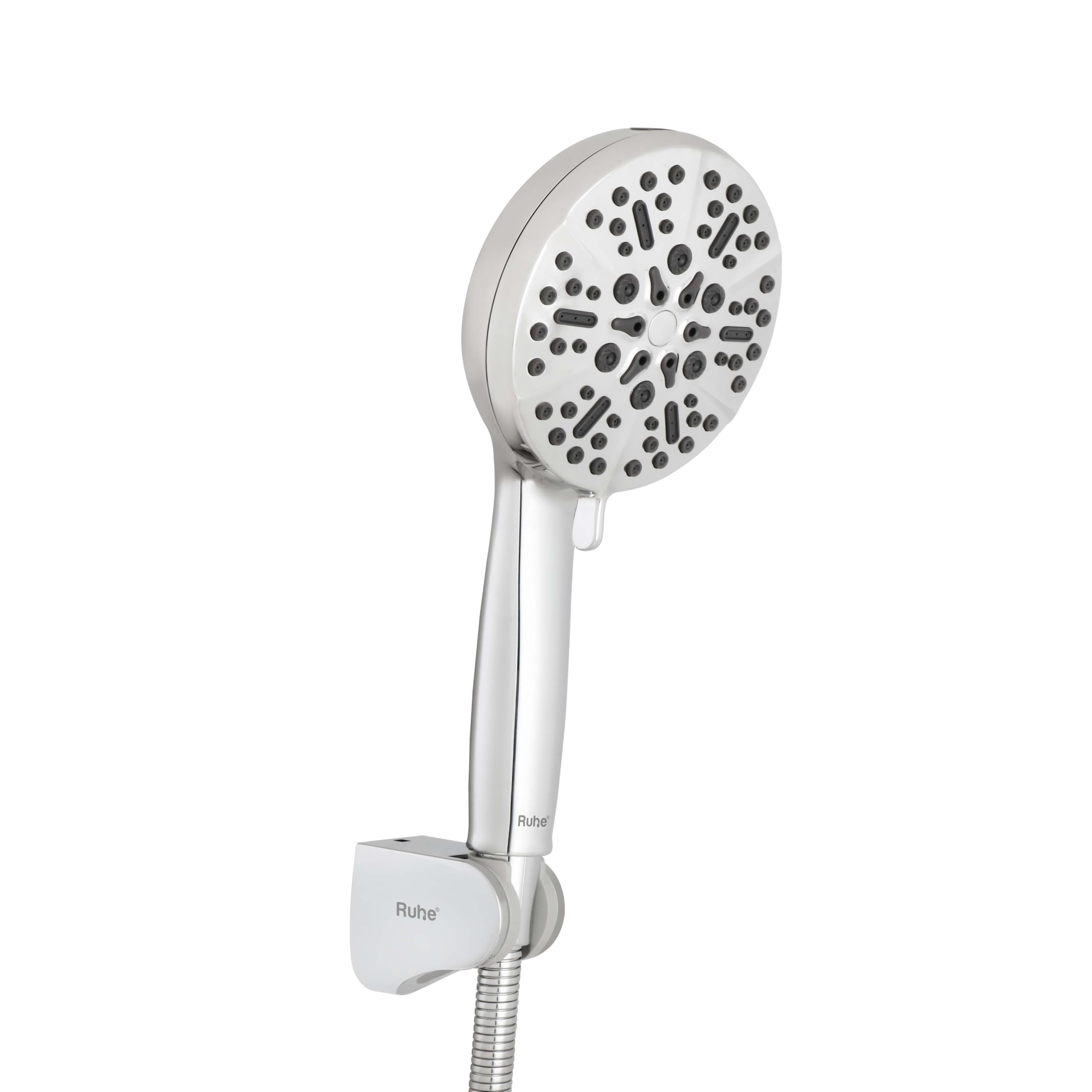 Ruhe Handheld Shower - 8 Spray Modes, Chrome Finish -6 Ruhe Handheld Shower - 8 Spray Modes, Chrome Finish -6