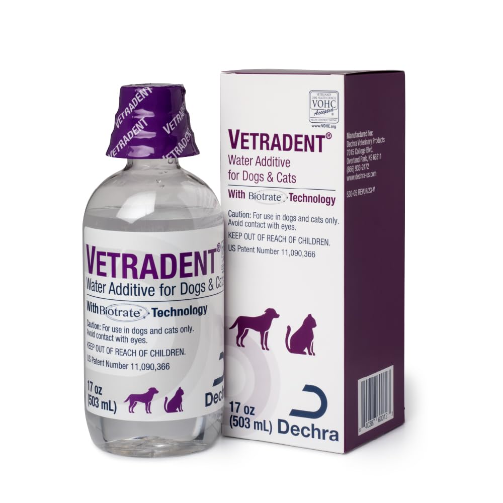 Vetradent Wasserzusatz | Biotrate™-Technologie; Xylitolfrei, alkoholfrei; Verpackung kann variieren