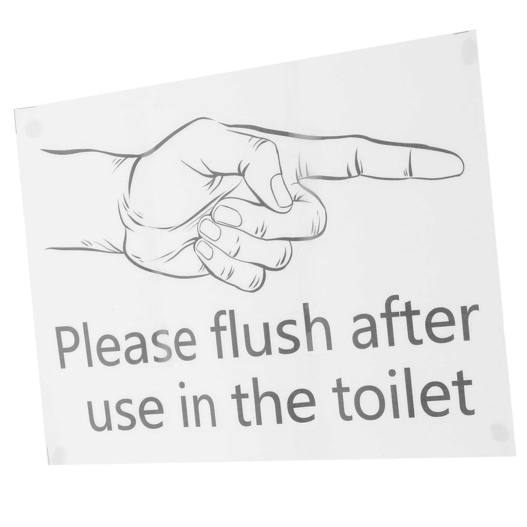 CIYODO Toilet Seat Sticker Self-adhesive Bathroom Decor Prominent Warning Signs for Enhanced Safety Awareness Lavatories Material for Easy Cleaning and Installation