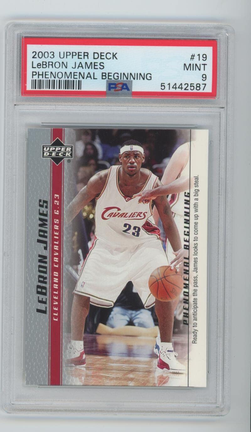 Amazon.com: 2003-04 Upper Deck Phenomenal Beginning #19 Lebron James ROOKIE  RC PSA 9 Graded NBA Basketball Card 03-04 : Collectibles & Fine Art