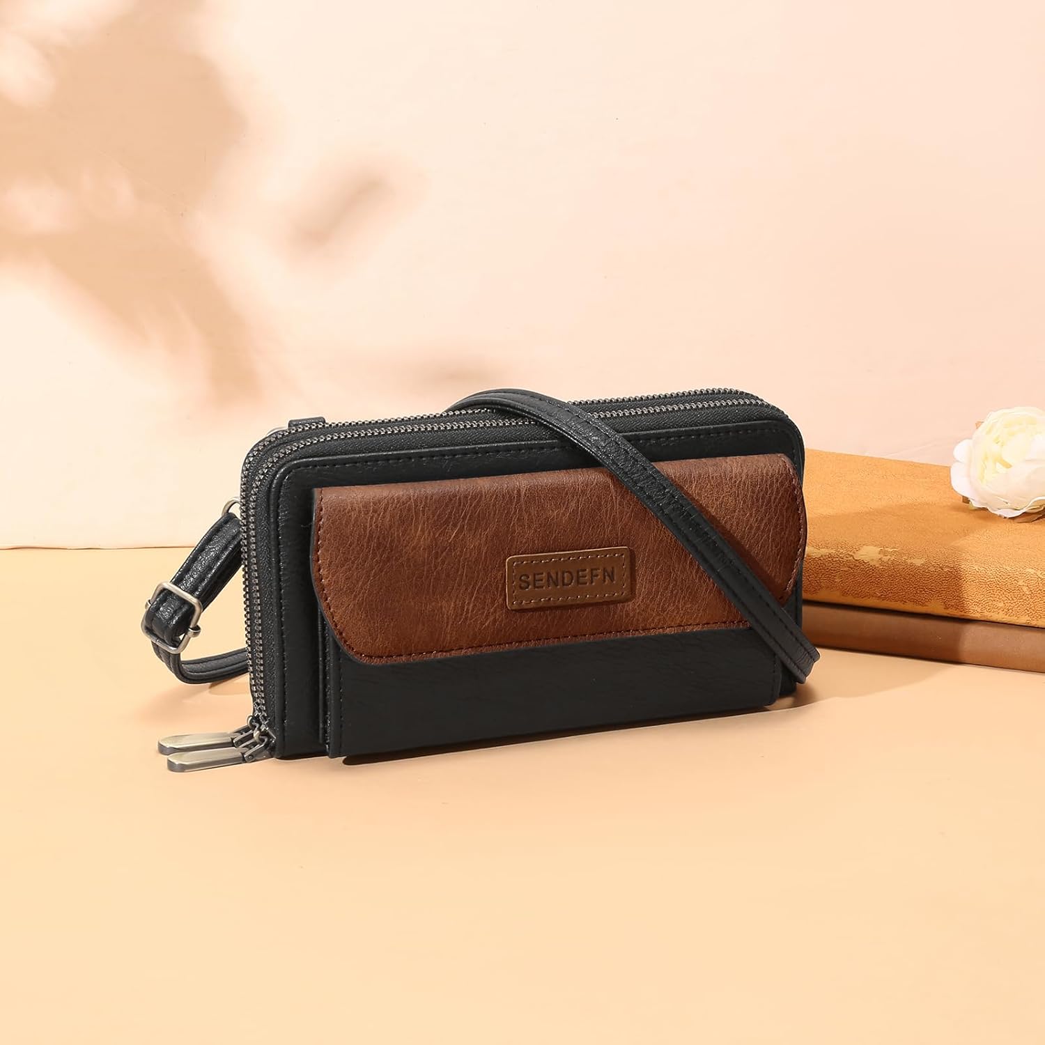 SENDEFN Small Crossbody Phone Purses for Women Vegan Leather Crossbody Bags Shoulder Handbags | Small, Crossbody, Vegan Leather - Image 2