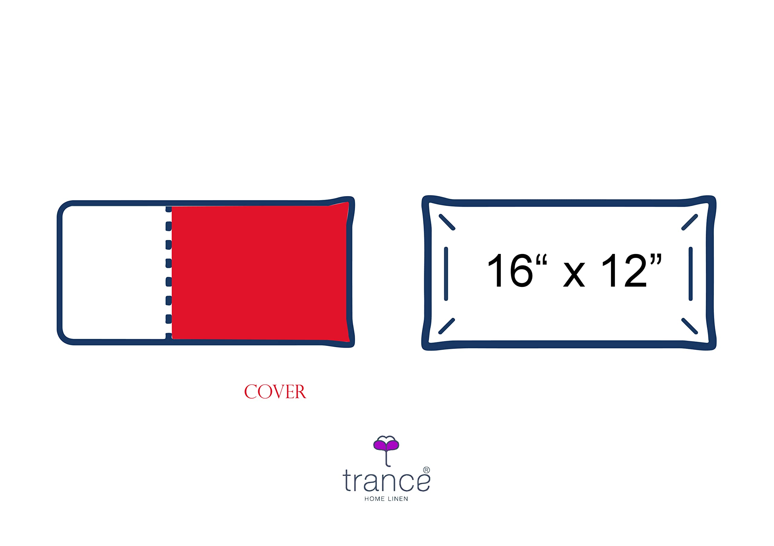 Baby Pillow Covers - 100% Cotton, Set of 2 -4 Baby Pillow Covers - 100% Cotton, Set of 2 -4