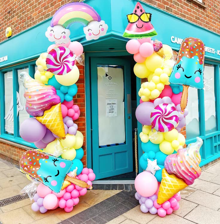 Sweet One Donut Birthday Banner - Pastel 1st Birthday Decor For Girls - DIY Garland 80 Inch
