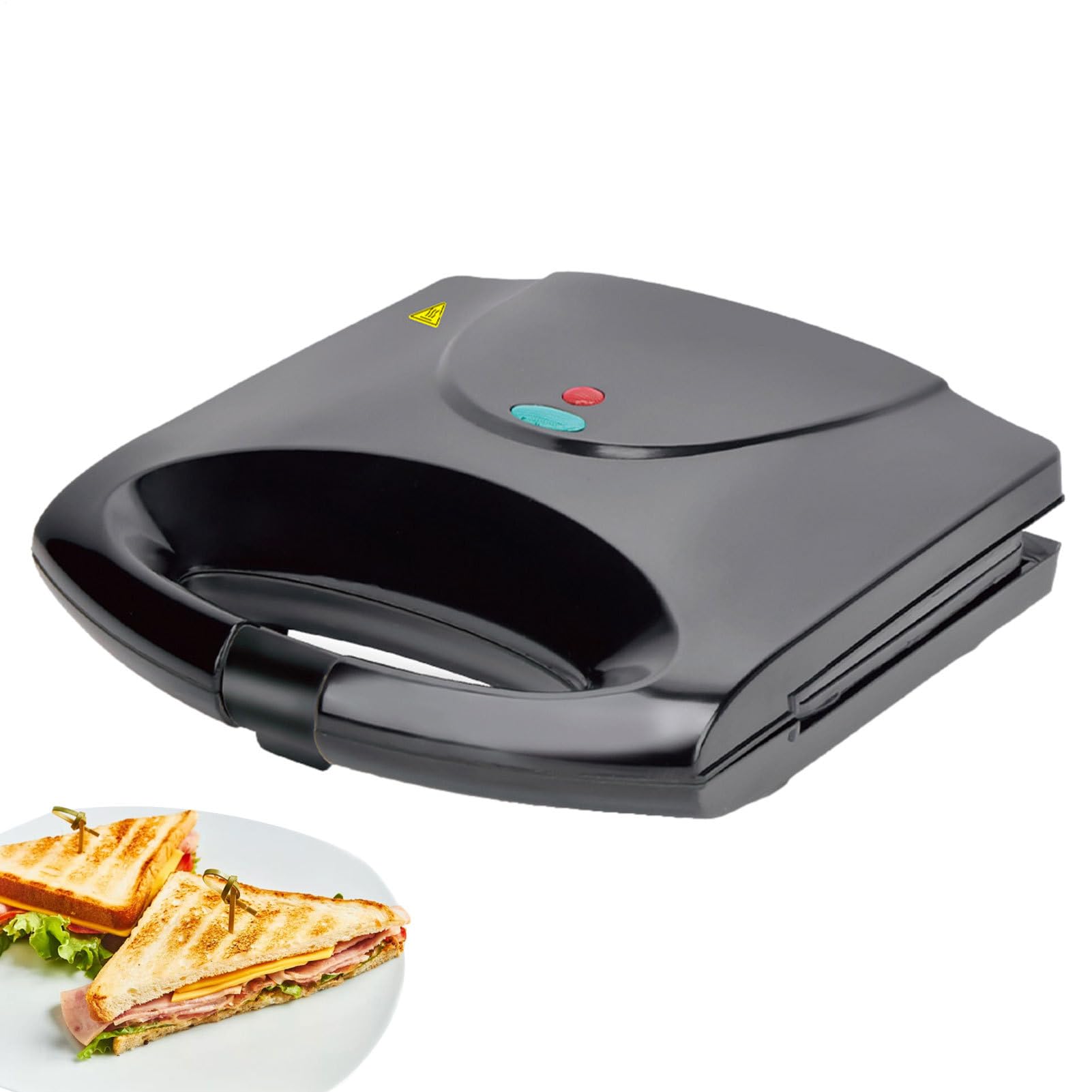 Ekspres Do Kanapek Elektryczny Grill Z Nieprzywierającą Powłoką | Patelnia Do Opiekania Kanapek Do Gofrów Omletów Tostów Francuskich Burgerów Przekąsek