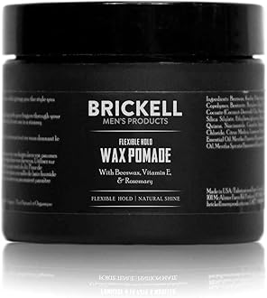 Flexible Hold Wax Pomade for Men, Natural and Organic Irritation Free Natural Shine Hair Styling Product, 2 Ounce, Scented