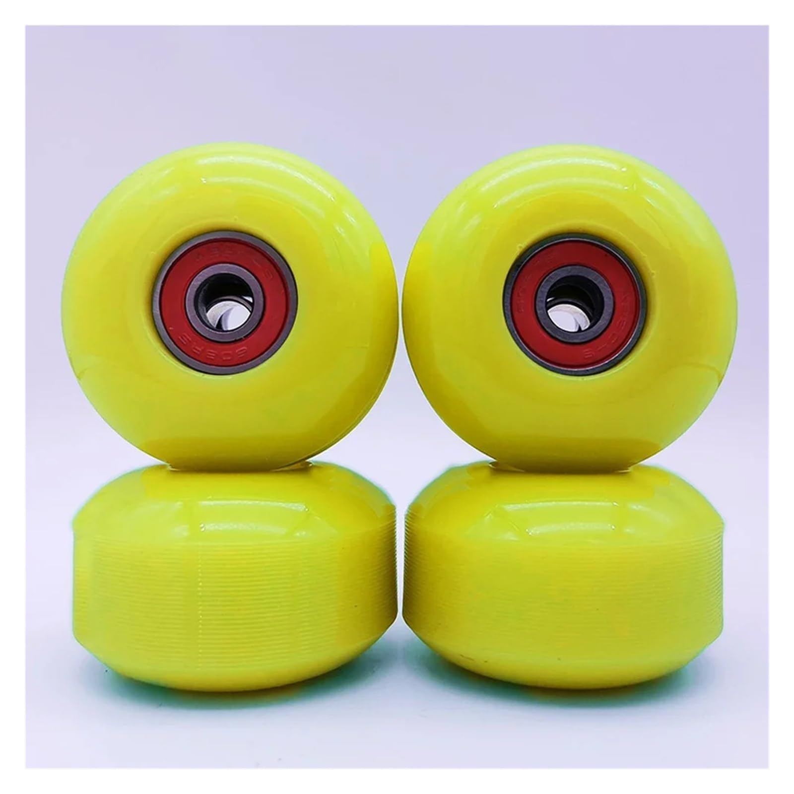 Générique 4 pièces Roues de Planche à roulettes avec roulement 52x32mm 95A Roues de Planche à roulettes Longboard Souples roulement ABEC-9 pièces d'accessoires de Patinage à roulettes