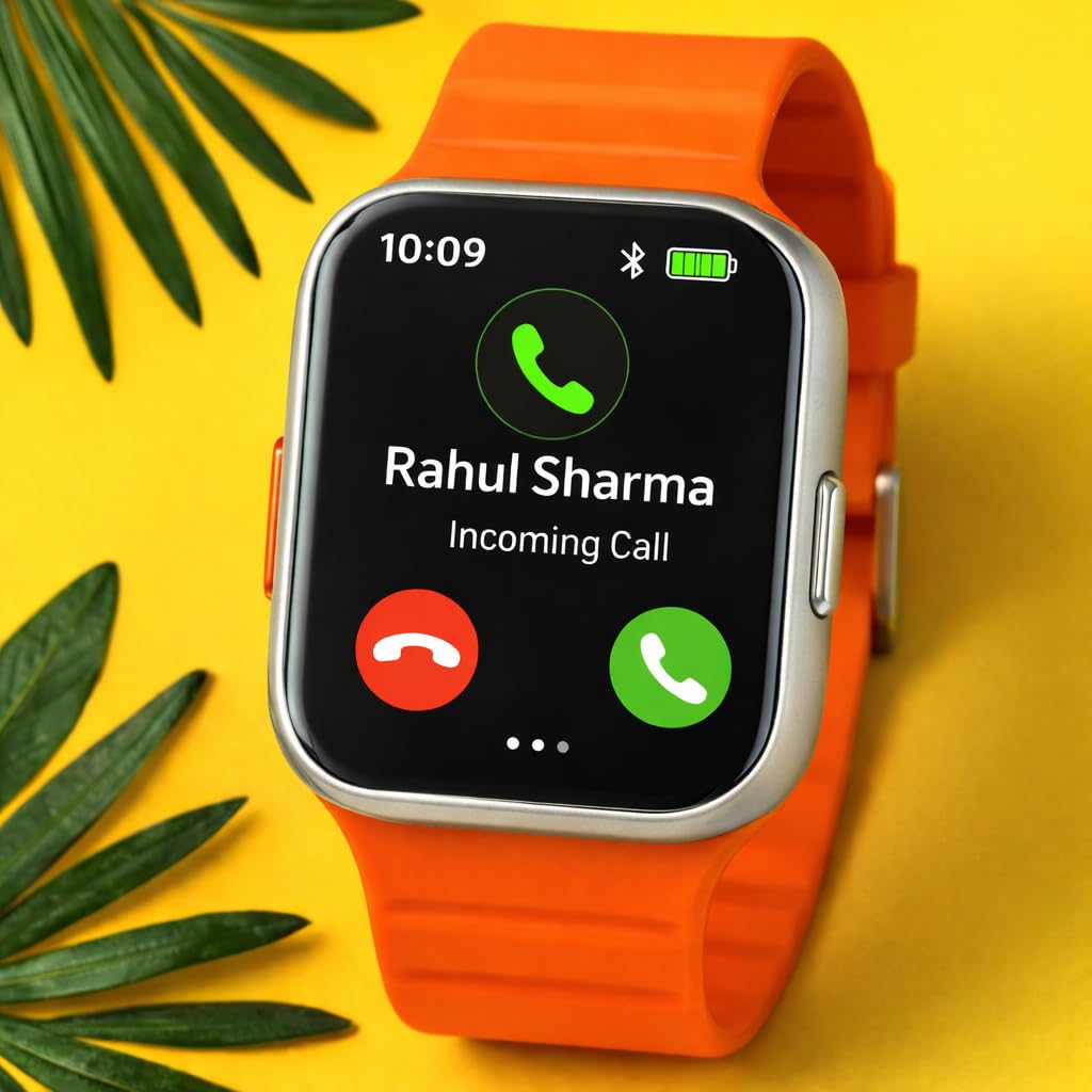 Bluetooth Calling Smart Watch for Men & Women with HD Touch Display, Fitness Tracker, Heart Rate Monitor, Sports Modes, Long Battery Life, Compatible with Android & iOS-image-0