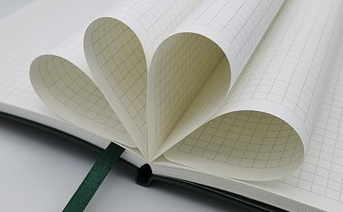 Miniatura 5 de Cuaderno de papel cuadriculado, páginas cuadradascuadriculadas de 0.197 x 0.197 in, A5, 5.8 x 8.3 pulgadas, tapa blanda de piel sintética de alta