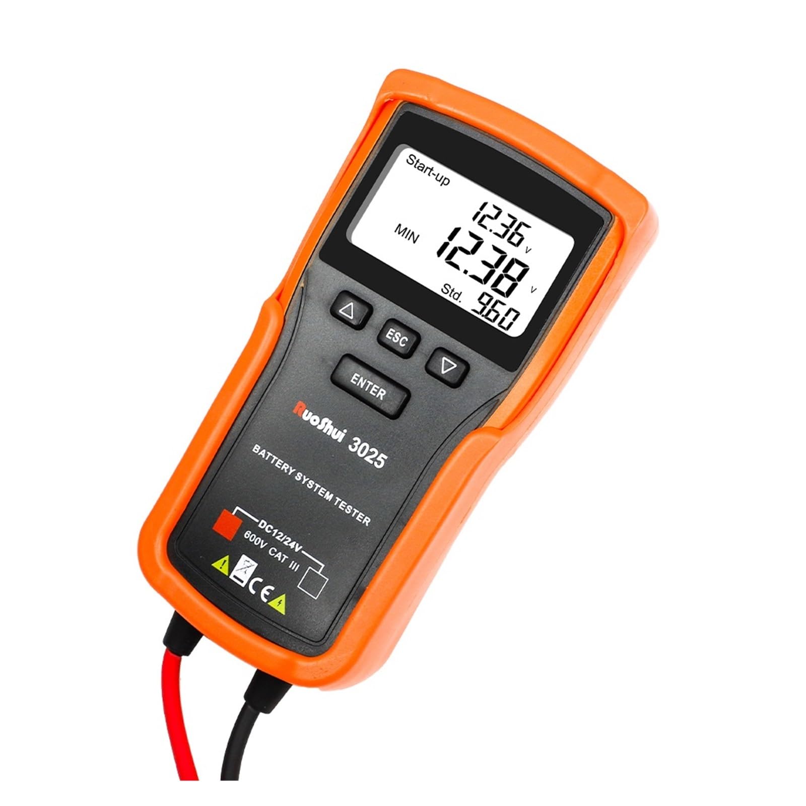 Tester Batteria Auto, 3025 Tester for batteria 12V/24V Analizzatore di for auto e moto, carica rapida CCA, strumenti di prova for la riparaze di auto