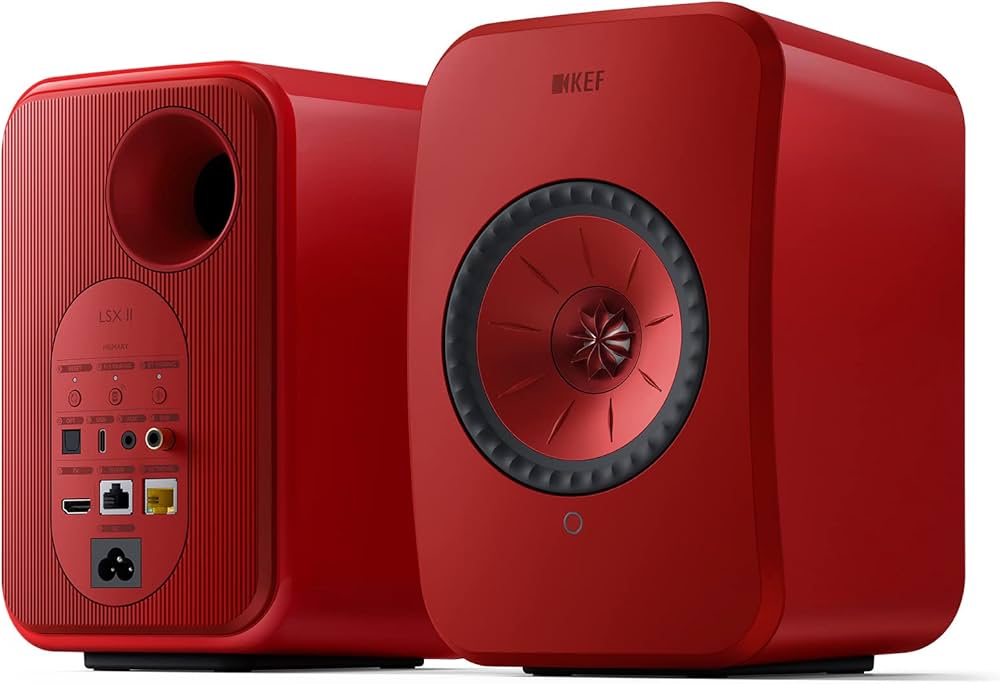 KEF LSX II Wireless HiFi Speaker System (Lava Red)