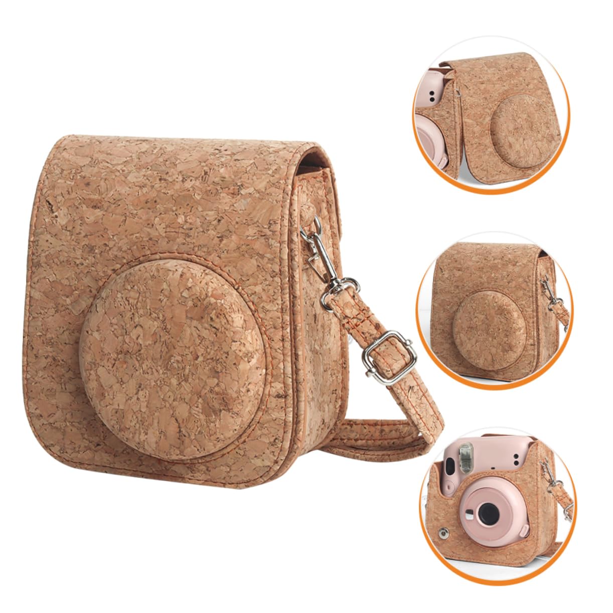 HOMSFOU 3pezzi Cover Protettiva Per Fotocamera Mini Borsa Imbottita Con Tracolla Design Pratico e Rimovibile Accessorio Per Appassionati Di Fotografia