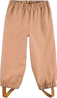 Sterntaler Unisex Rain Trousers Unlined Plain Rain Pants, mud brown, 122