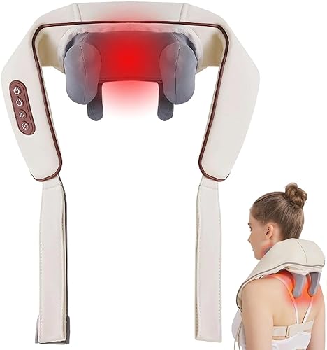 Therapexa - Masajeador de cuello y hombros, masajeador de espalda para aliviar el dolor de tejido profundo, masajeador para dolor de cuello y