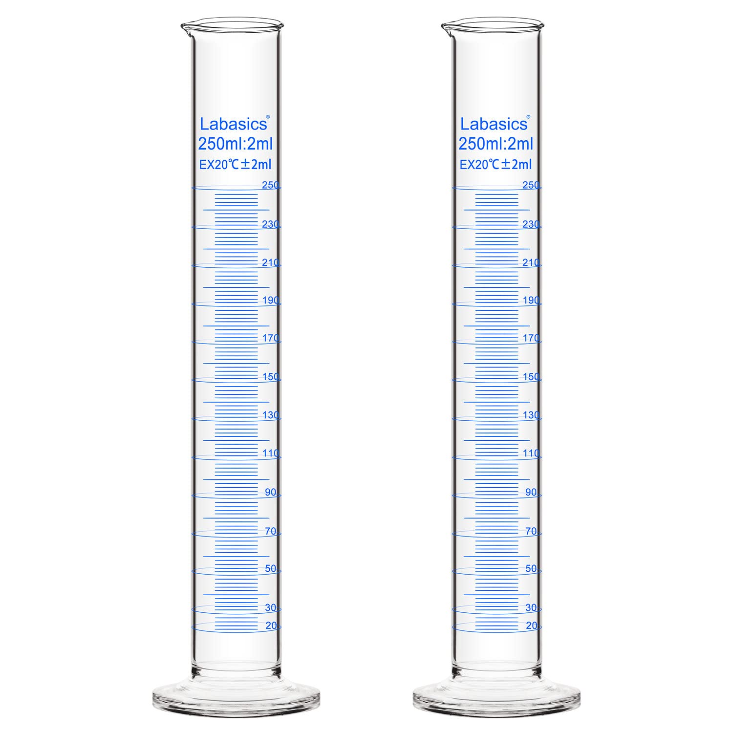 Labasics 2-Pack 10 ml Borosilicate Glass Graduated Cylinder Measuring Cylinder — Amazon image 8