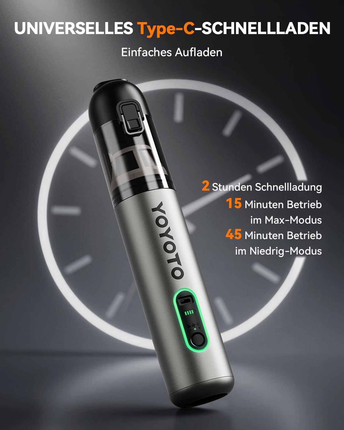 Akku-Autostaubsauger, 4-in-1 Handstaubsauger mit 21000Pa Saugkraft
