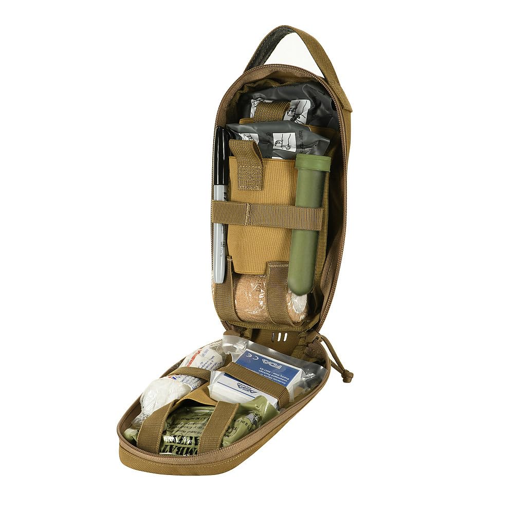 M-Tac Bolsa de primeros auxilios – Táctico Militar Molle Sistema Cordura 1000D, Marrón, 21 cm x 14 cm x 9 cm
