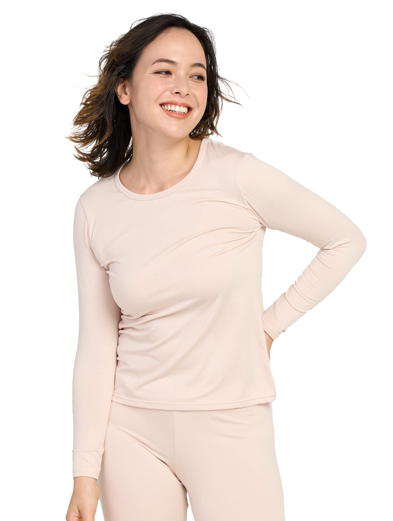 LAPASA Pacco da 2 o 1 Maglia Termica Donna Manica Lunga Fodera in Micro Pile - Pigiama Abbigliamento Intimo Canottiera Calda Elegante Elastica Traspirante Sportiva L15/L39/L42