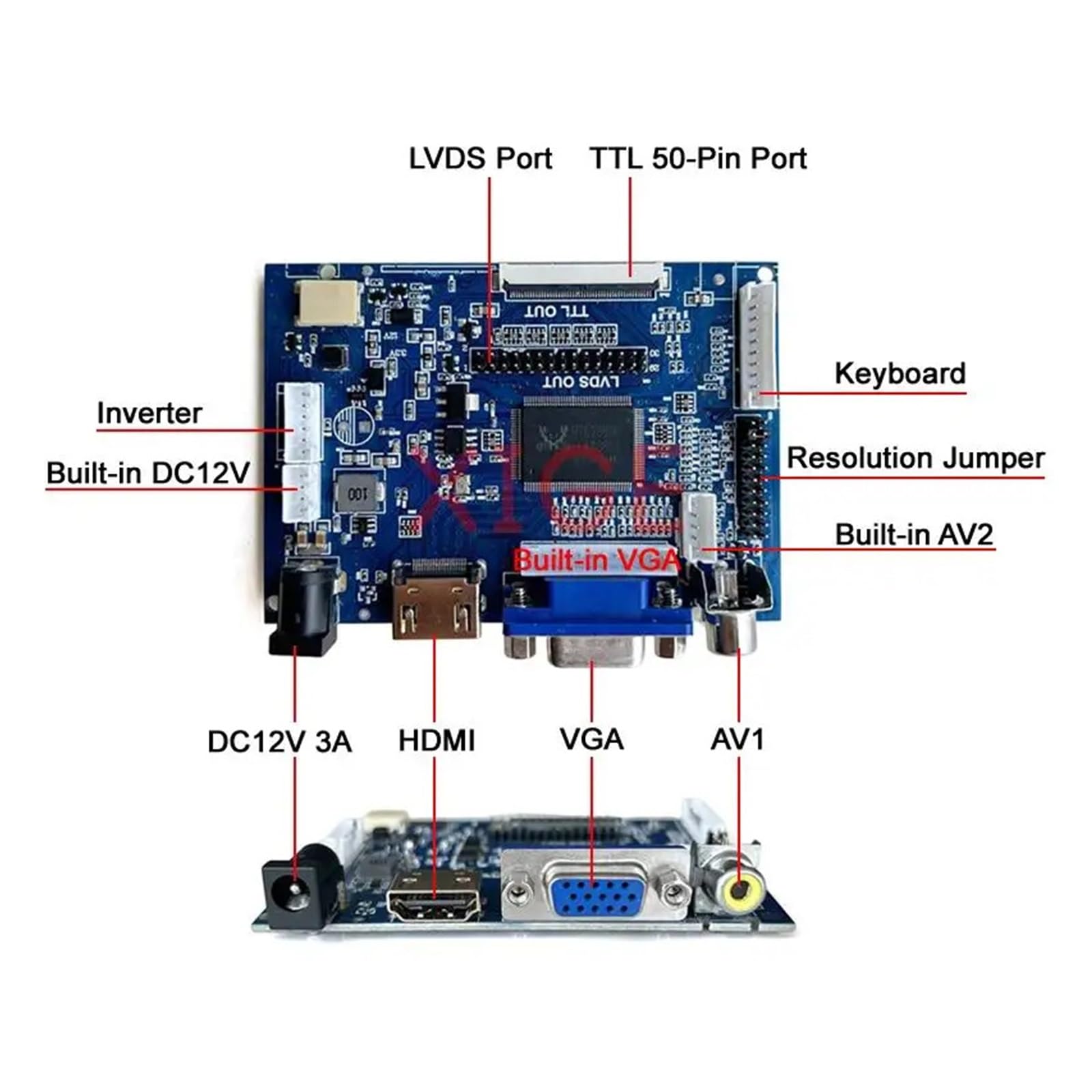 For B140XW02 B140XW04 B140XW03 B140XW01 Kit Scheda Controller FAI DA TE HDMI + VGA + AV 40-Pin LVDS 1366x768 Schermo Di Visualizzazione Del Computer Portatile 1366 * 768 Accessori(For B140XW04 V.0)