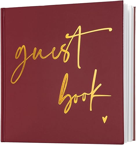 Calculs Libro de invitados de boda cuadrado de 8.5 pulgadas para fotos Polaroid, eventos, fiestas, libro de visitas, ducha, libro de fotos en