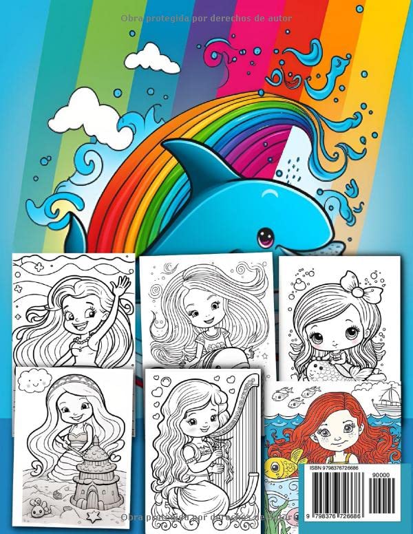 Miniatura 2 de EL MUNDO DE LA SIRENITA LIBRO PARA COLOREAR PARA NIÑAS DE 3 A 7 AÑOS (Spanish Edition)