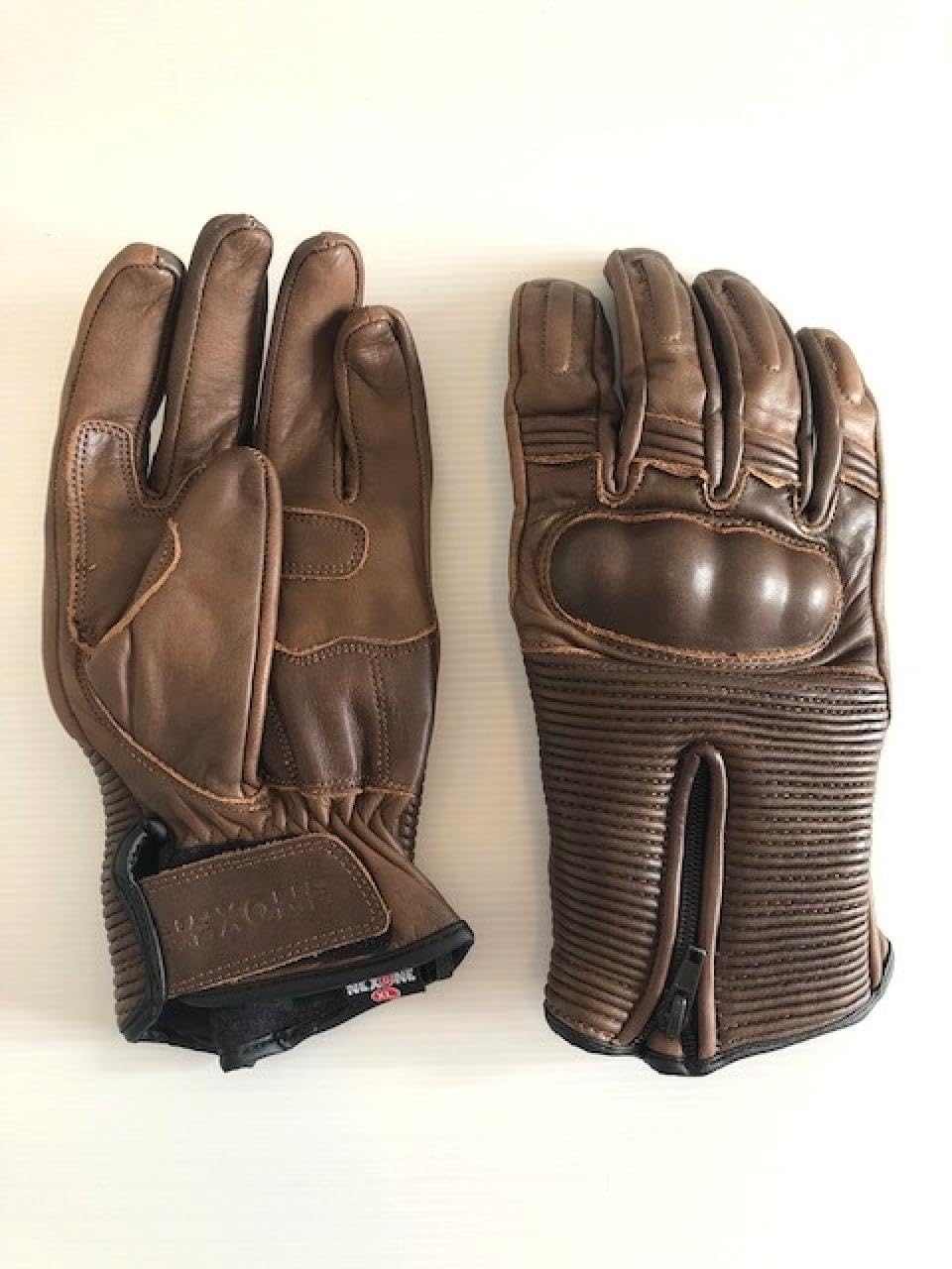 Nexone Gant Compatible avec Moto Route été Cuir Catane Coloris Marron Taille XXXL homologué CE