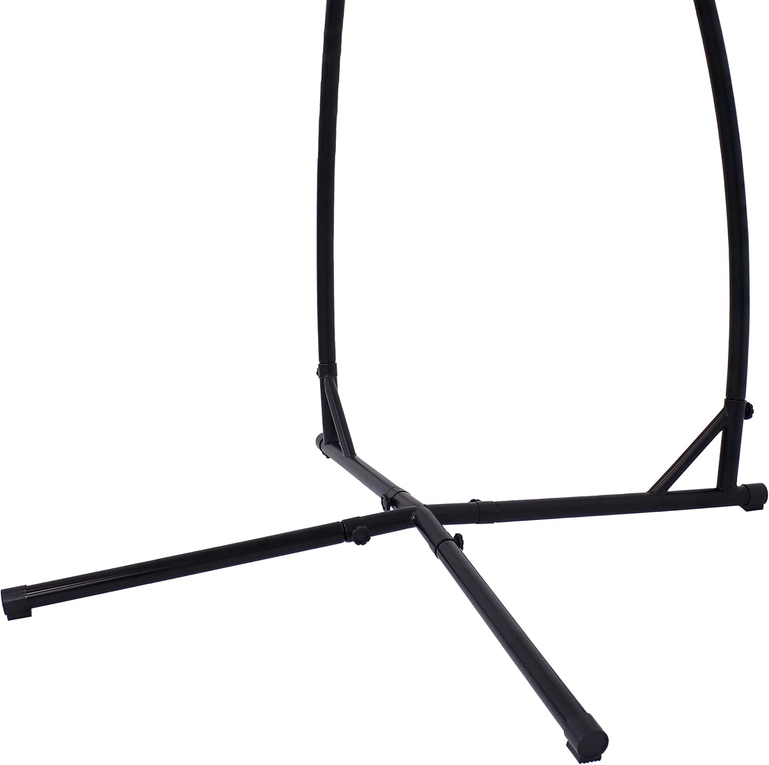 Sunnydaze Steel Hammock Chair X-Stand - 250-Pound Capacity - for Indoor or Outdoor Use - Black Powder-Coated Finish