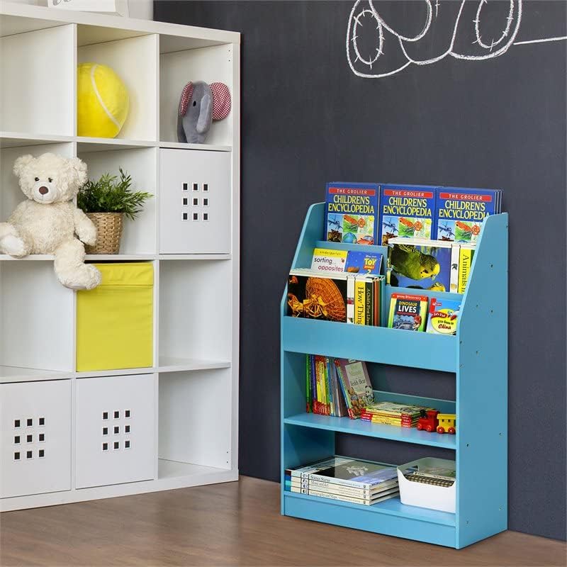FURINNO KidKanac Bookshelf, Light Blue