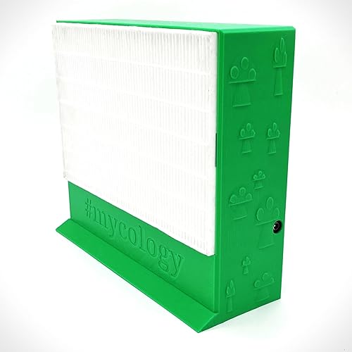 Mycology - Campana de flujo laminar de 11 x 9 pulgadas, doble ventilador, filtro HEPA para transferencias estériles, impreso en 3D de plástico