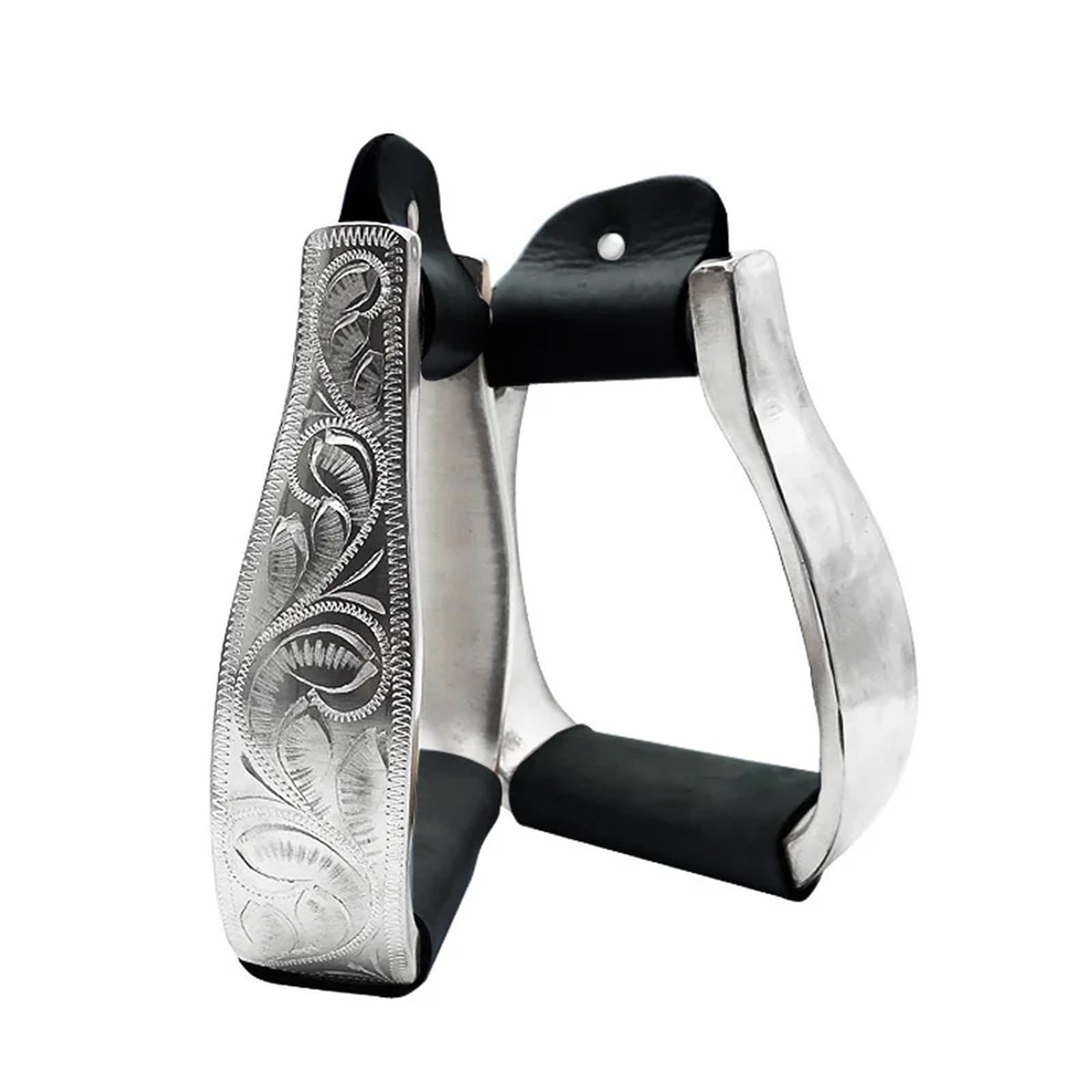 Estribos for montar a caballo, for seguridad en la silla de montar, peso pesado, for adultos, estribo occidental, antideslizante, ecuestre(Black)