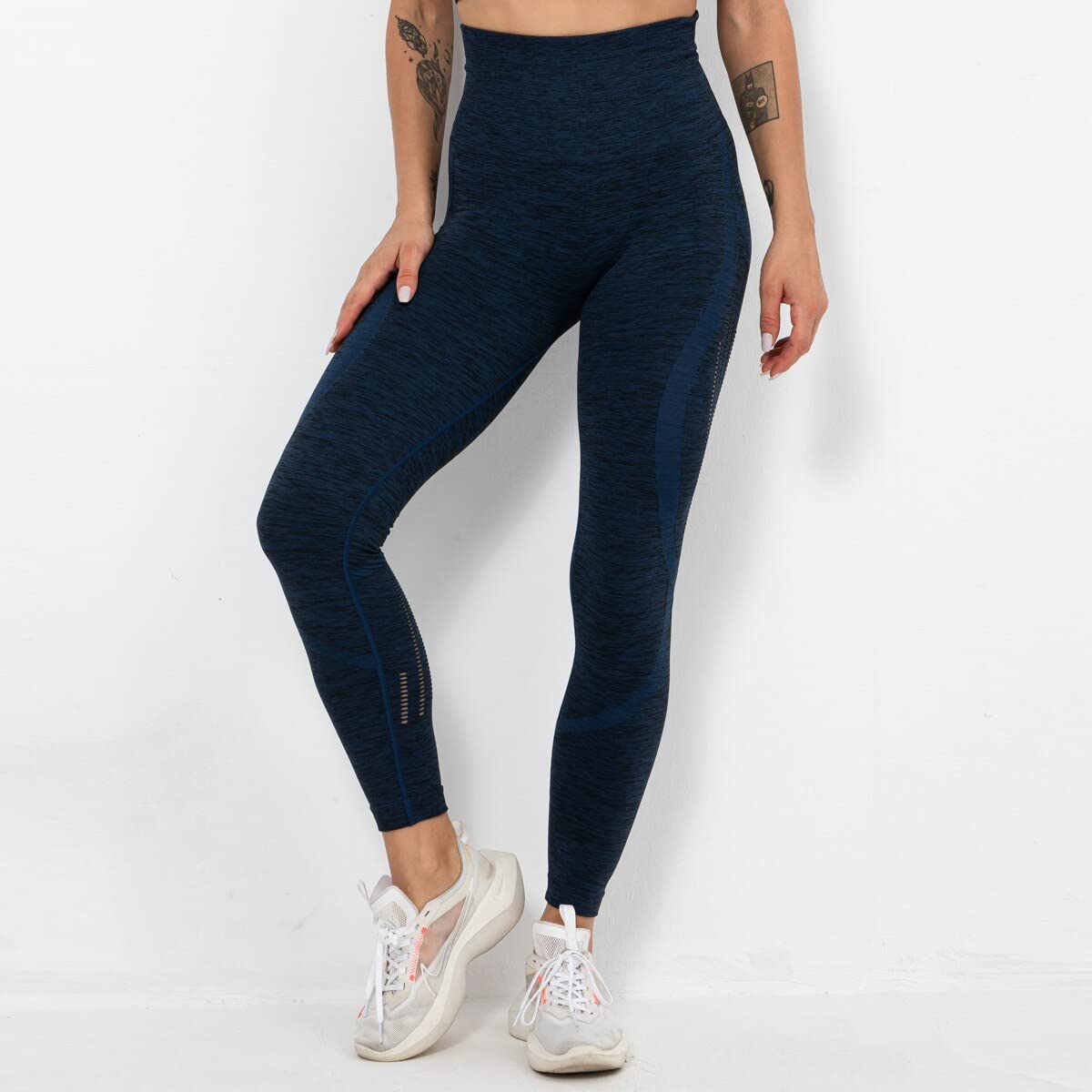 LuisFranklin Legginsy damskie siłownia joga damskie legginsy fitness push up legginsy bezszwowe legginsy treningowe z wysokim stanem siłownia bezszwowe legginsy damskie XL niebieskie - 1legginsy