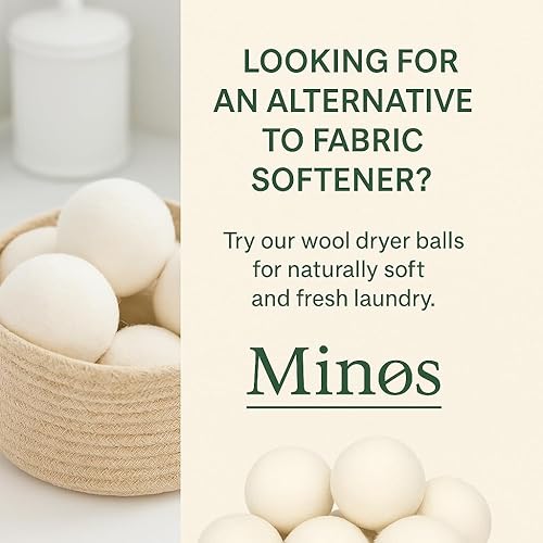 Miniatura 6 de Bolas secadoras de lana orgánica | Suavizante de tela natural reutilizable | Reduce las arrugas y el tiempo de secado | Las bolas grandes para