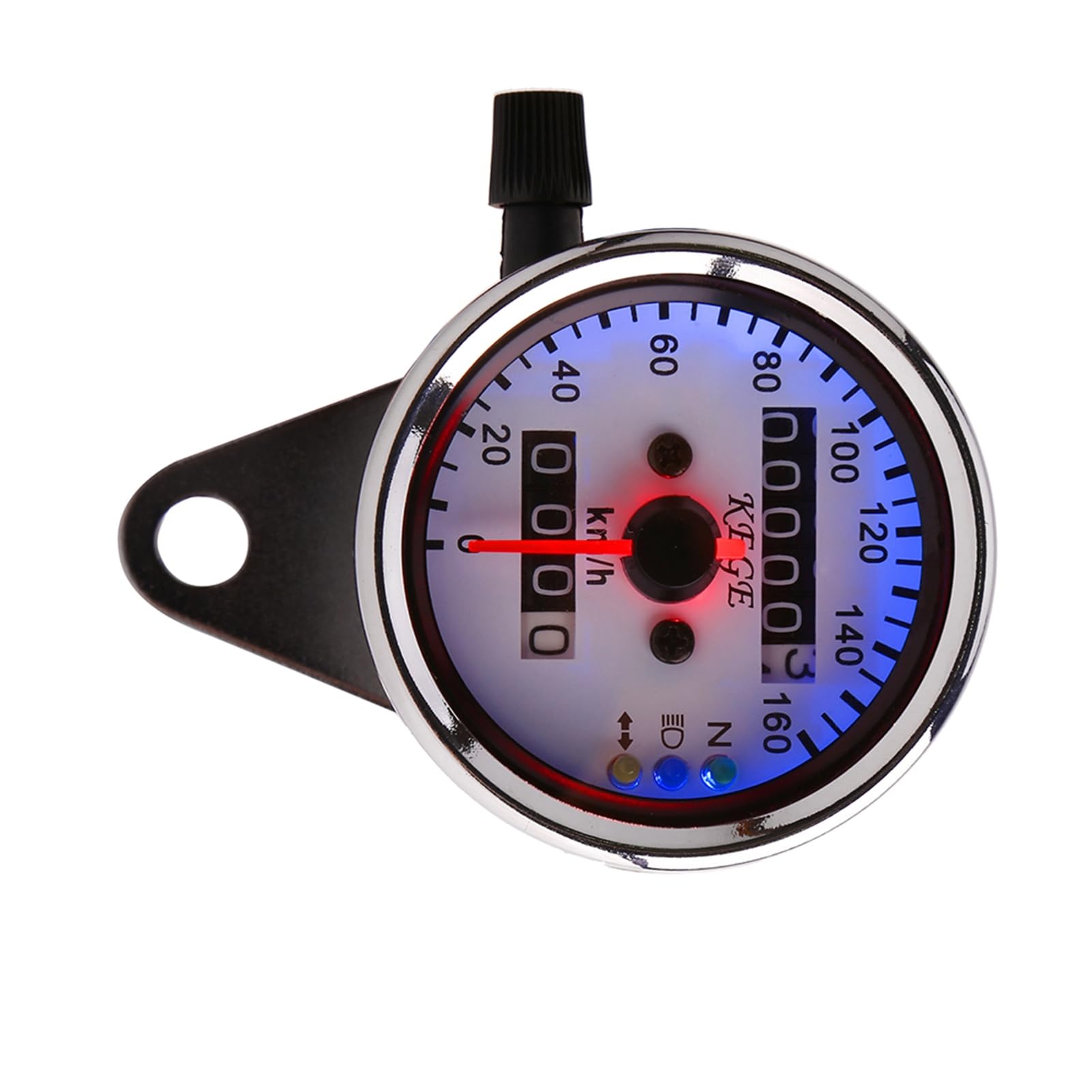 Zerone Odomètre De Moto Compteur Kilométrique Moto Rétroéclairage LED Indicateur De Vitesse