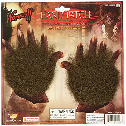 Loup-Garou Main Patch Forum Novelties : Accessoire de déguisement patte de loup halloween adulte