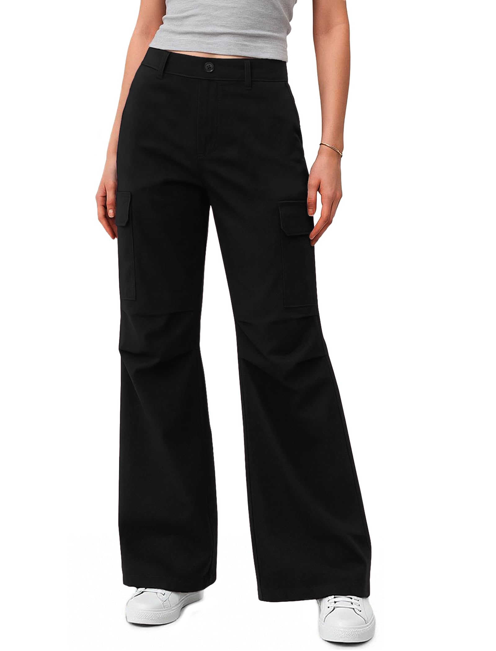 JEKAOYI Womens Cargo Pants with Pockets Quick Dry Bootcut Hiking Pants Baggy Lightweight Water-Resistant
