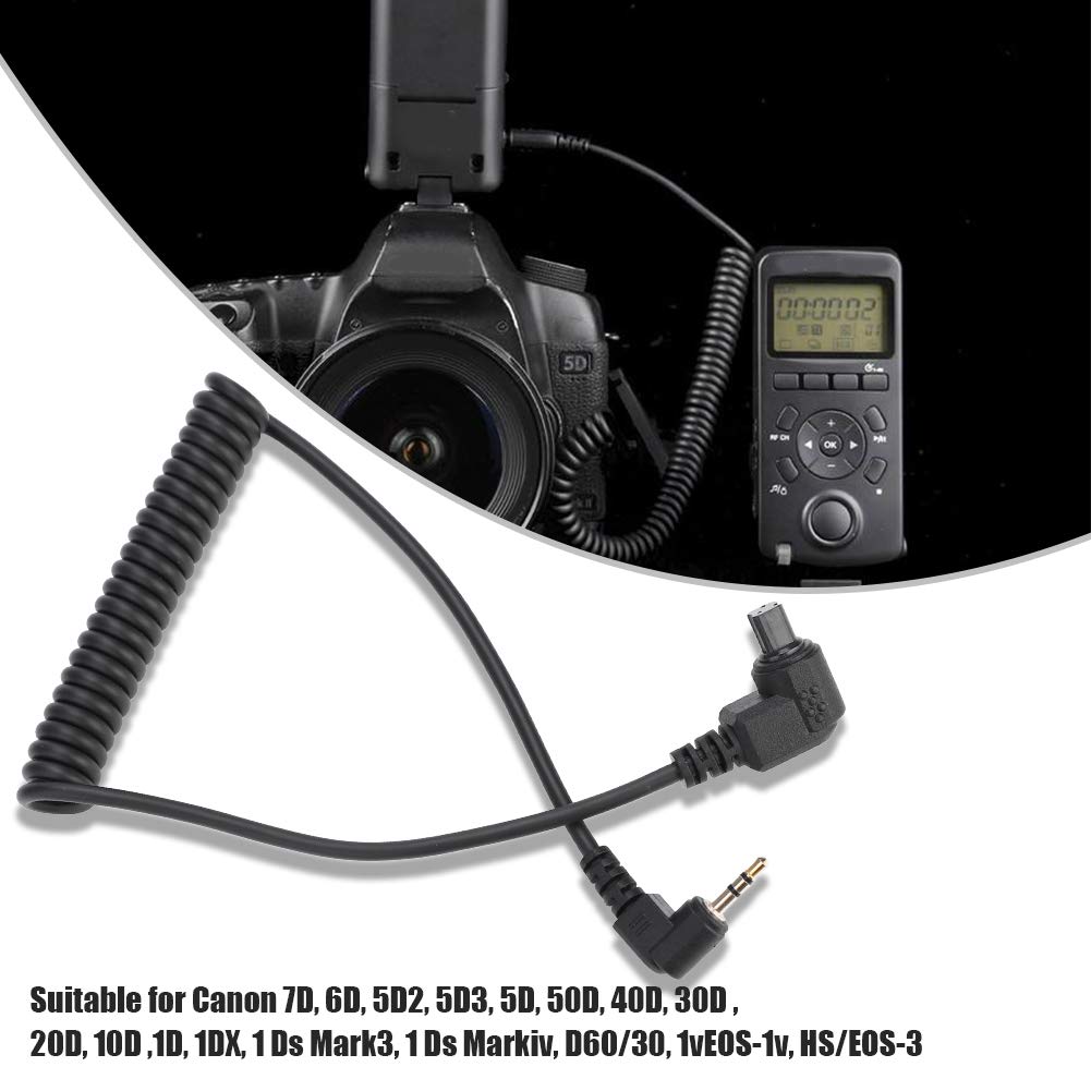 2.5mm-C3 kabel migawki zdalnego sterowania migawki kabel do Canon 7D 6D 5D2 5D3 5D 50D 40D 30D 20D 10D 1D 1DX 1Ds Mark3, 1D Markiv, D60 / 30 1vEOS-1v, HS/EOS-