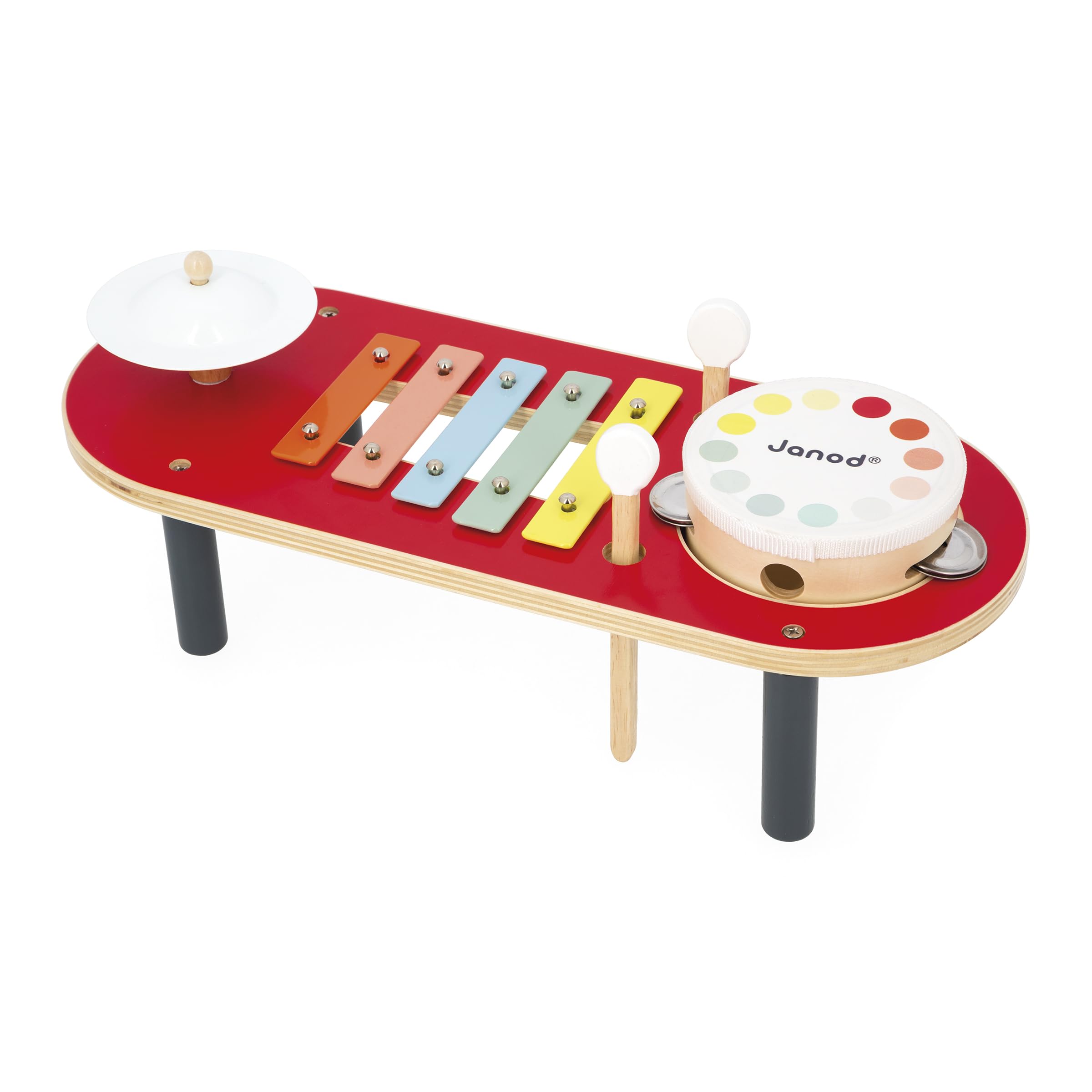 Janod - Wooden Musical Table - Children's Musical Instrument - Imitation and Musical Early Learning Toy - From 18 months - Image 2