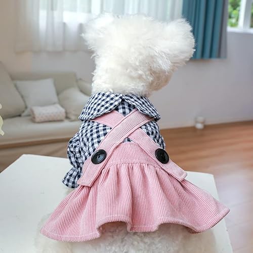 4Th Of July Dog Dresses For Small Black Buckle Plaid Straps Independence Day Puppy Dresses Birthday Party Costume Dress For Cat Puppy Dresses Puppy Dress For Girl Dogs Female Pet Skirt Clothes #TOP3