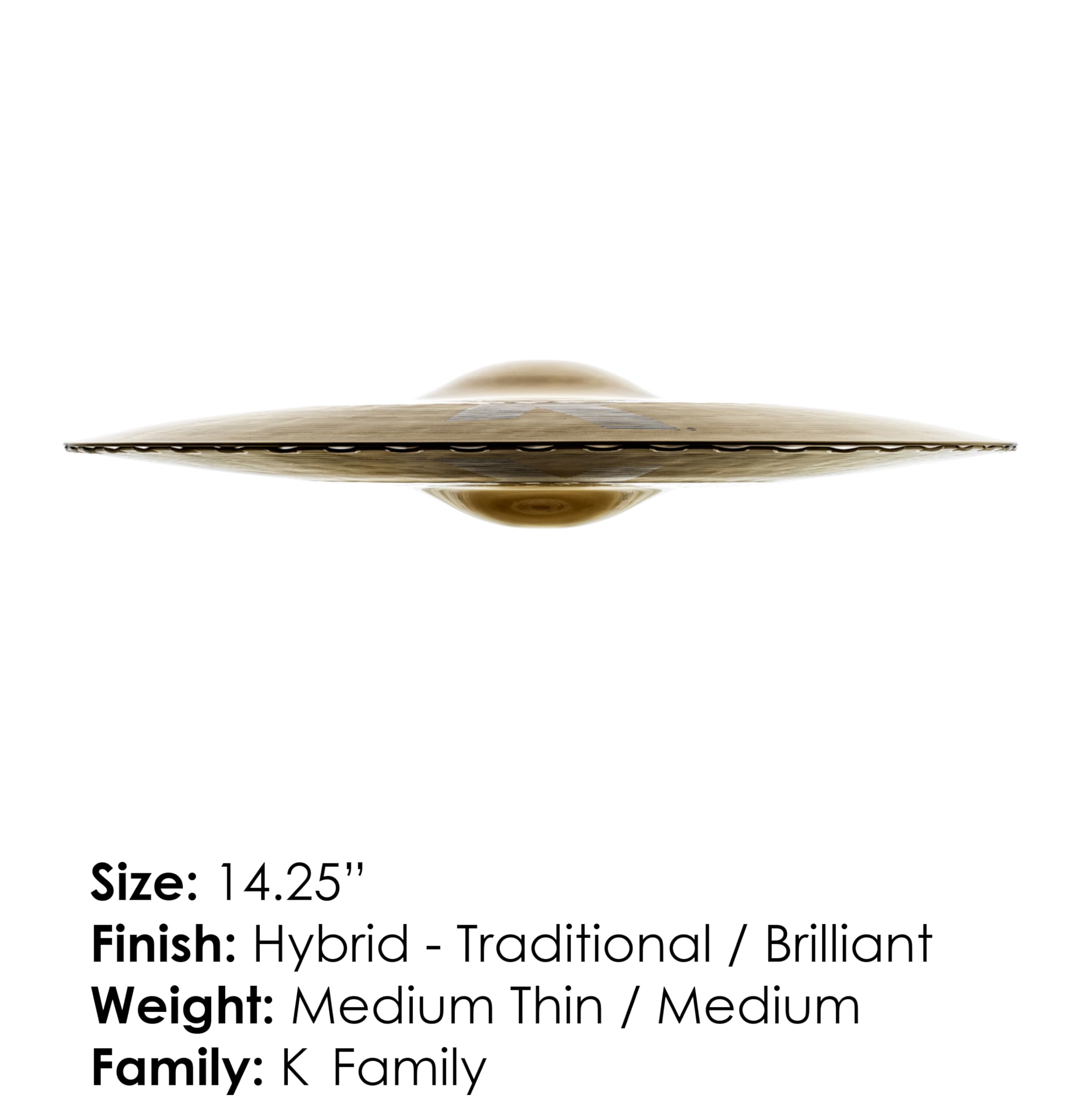 Zildjian K1224 Custom Hybrid Hi-Hat 14"